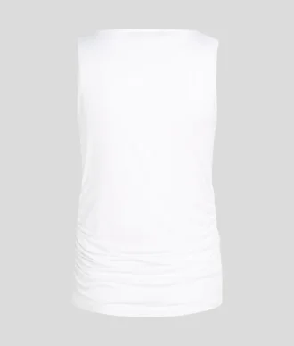 SIGNATURE BOAT NECK RUCHED TOP