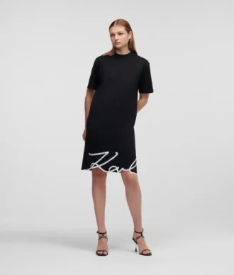 SIGNATURE HEM T-SHIRT ELBİSE