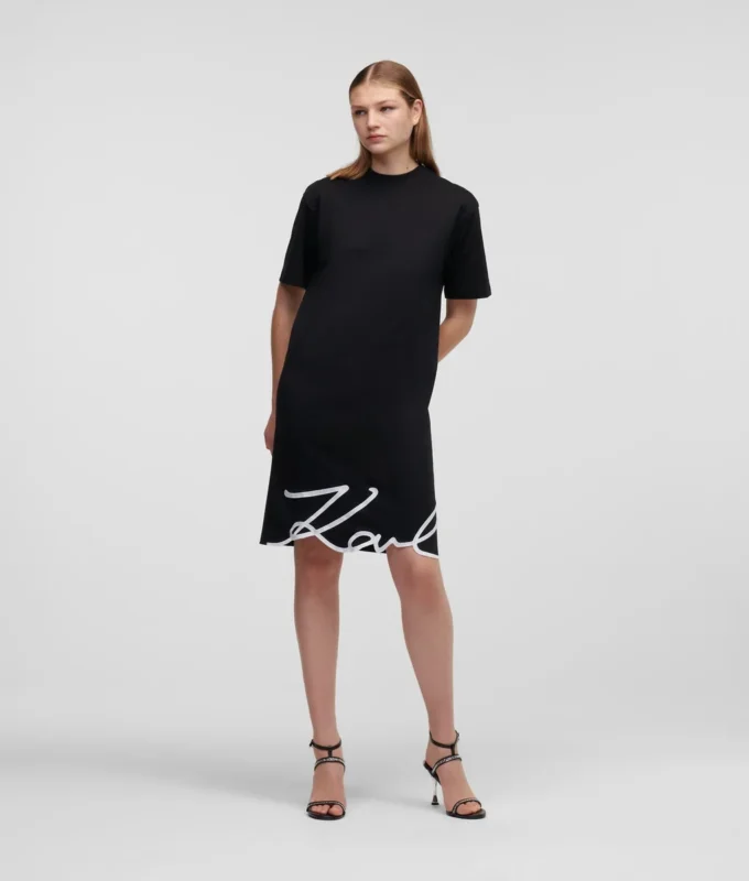 SIGNATURE HEM T-SHIRT ELBİSE SIGNATURE HEM T-SHIRT ELBİSE