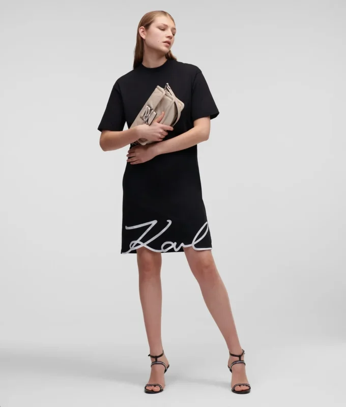 SIGNATURE HEM T-SHIRT ELBİSE SIGNATURE HEM T-SHIRT ELBİSE
