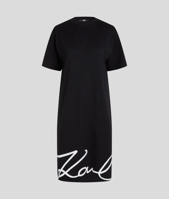 SIGNATURE HEM T-SHIRT ELBİSE SIGNATURE HEM T-SHIRT ELBİSE