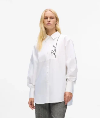 Signature poplin gömlek