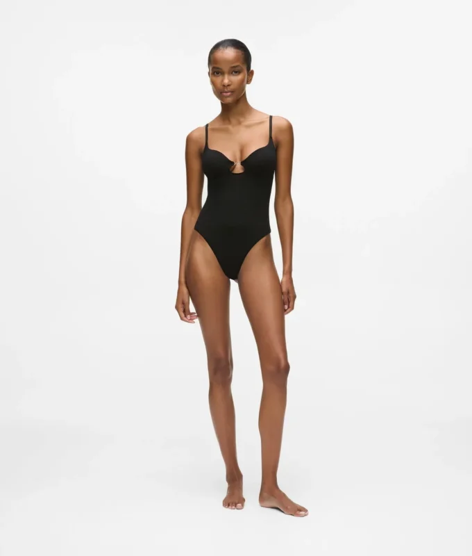 Signature yüksek bacak bodysuit Signature yüksek bacak bodysuit