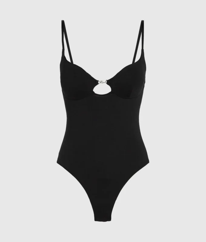 Signature yüksek bacak bodysuit Signature yüksek bacak bodysuit