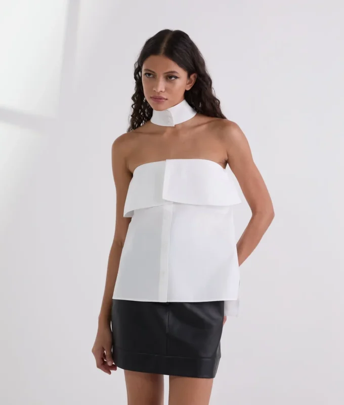 STRAPLESS POPLIN GÖMLEK STRAPLESS POPLIN GÖMLEK