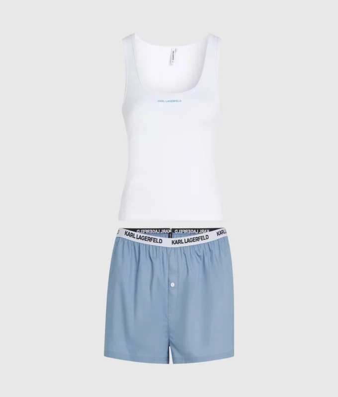 Tank top ve şortlu pijama takımı Tank top ve şortlu pijama takımı