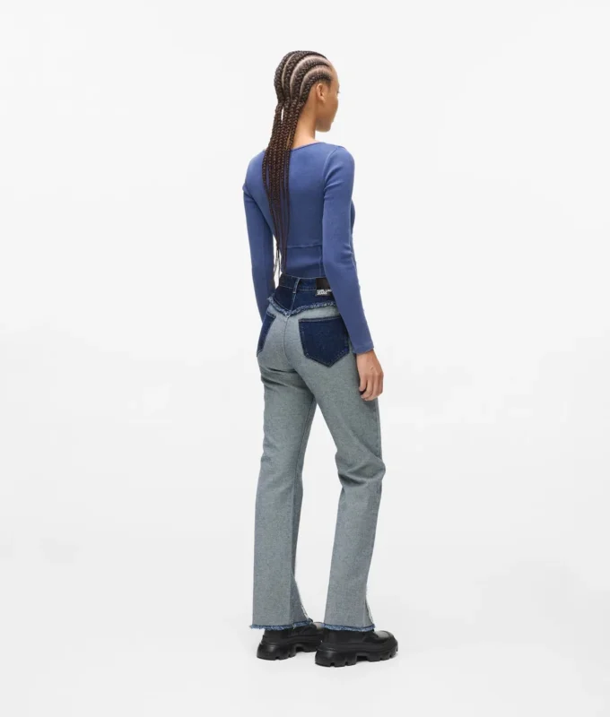 Ters çevrilmiş düz kesim jean Ters çevrilmiş düz kesim jean
