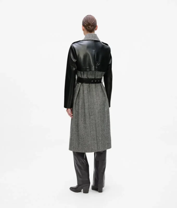 Tweed ve suni deri ceket Tweed ve suni deri ceket
