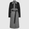 Tweed ve suni deri ceket Tweed ve suni deri ceket