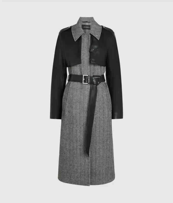 Tweed ve suni deri ceket Tweed ve suni deri ceket