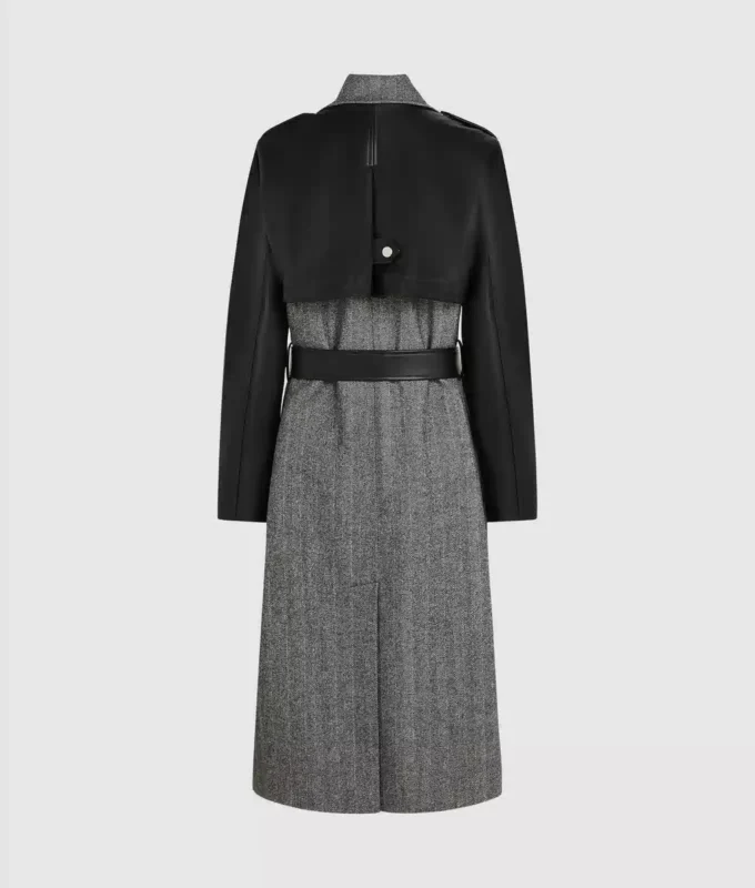 Tweed ve suni deri ceket Tweed ve suni deri ceket