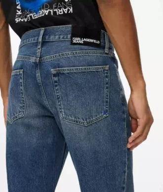 Vintage yıkamalı düz kesim kot pantolon