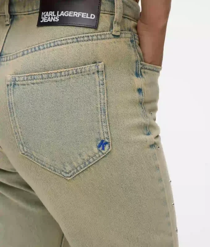 ÇİVİLİ YÜKSEK BEL DÜZ JEANS ÇİVİLİ YÜKSEK BEL DÜZ JEANS
