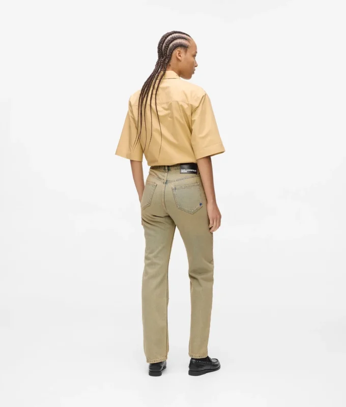 ÇİVİLİ YÜKSEK BEL DÜZ JEANS ÇİVİLİ YÜKSEK BEL DÜZ JEANS