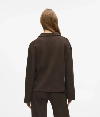Waffle loungewear polo gömlek