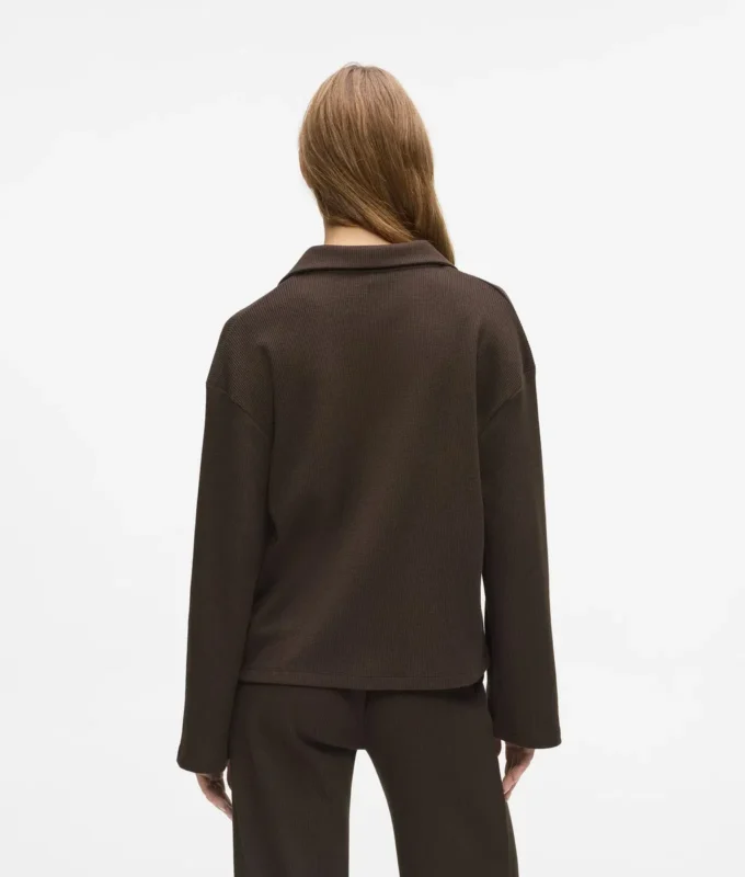 Waffle loungewear polo gömlek Waffle loungewear polo gömlek