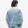 Yakası olmayan denim ceket Yakası olmayan denim ceket