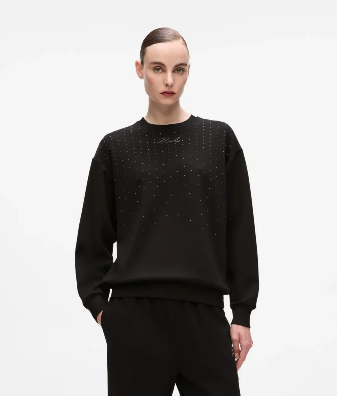 Yapay elmas süslemeli sweatshirt Yapay elmas süslemeli sweatshirt