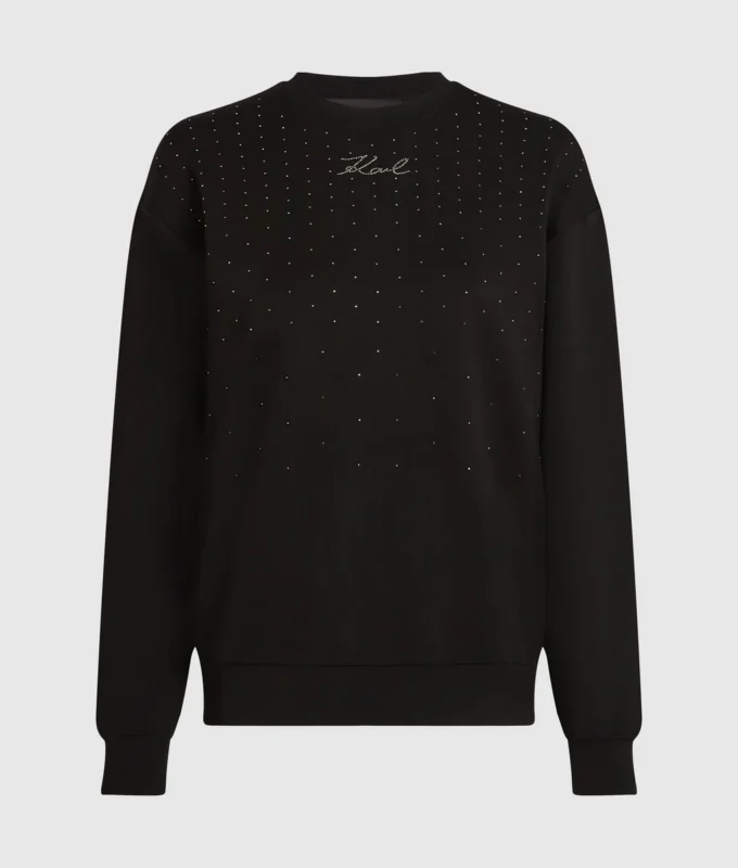 Yapay elmas süslemeli sweatshirt Yapay elmas süslemeli sweatshirt