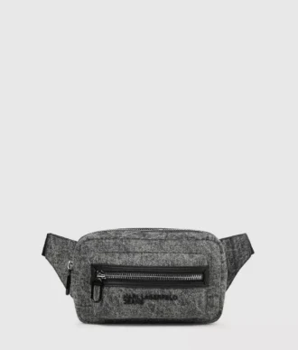 Yıkanmış denim bel çantası