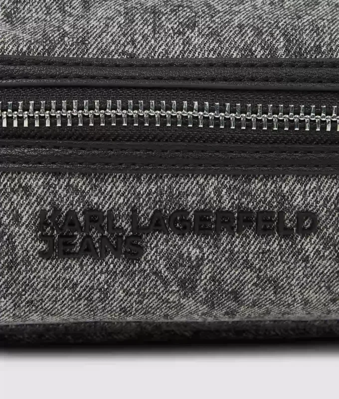 Yıkanmış denim bel çantası Yıkanmış denim bel çantası
