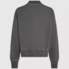 Yıkanmış fermuarlı bomber sweatshirt Yıkanmış fermuarlı bomber sweatshirt