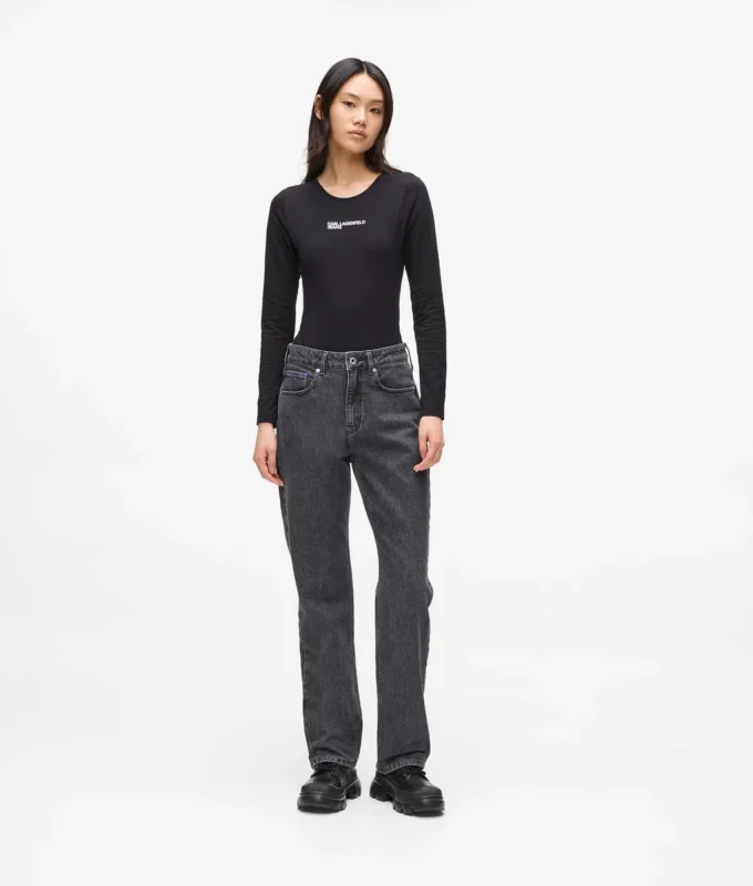 Yüksek bel düz jean Yüksek bel düz jean