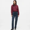 Yüksek bel düz jean Yüksek bel düz jean