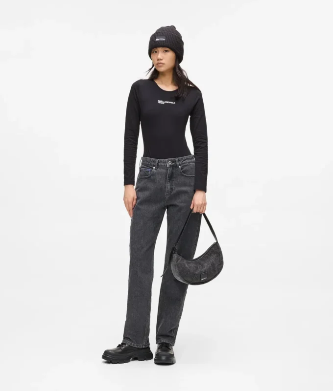 Yüksek bel düz jean Yüksek bel düz jean