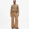 Yün karışımlı geniş paça pantolon Yün karışımlı geniş paça pantolon