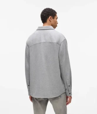 Yün karışımlı overshirt