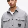 Yün karışımlı overshirt Yün karışımlı overshirt