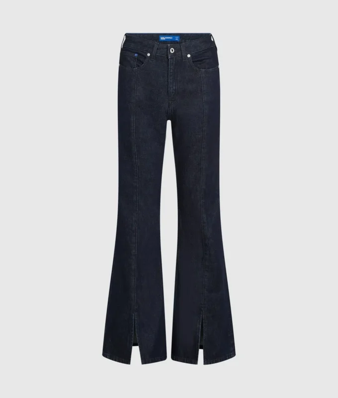 Yırtmaçlı kloş kot pantolon Yırtmaçlı kloş kot pantolon