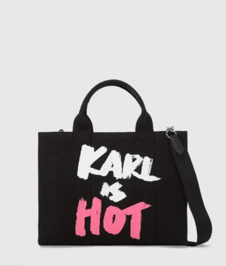 Özel “Karl is hot” orta boy tote çanta