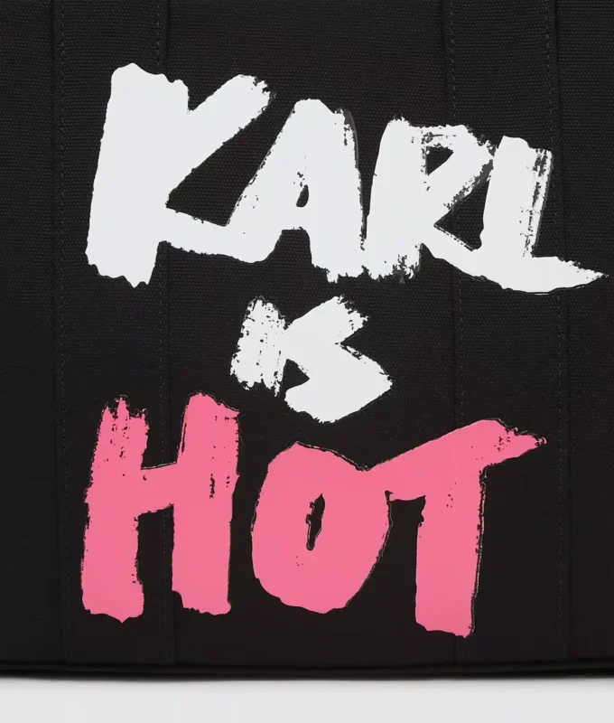 Özel “Karl is hot” orta boy tote çanta