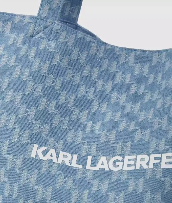 Özel Monogram denim alışveriş çantası Özel Monogram denim alışveriş çantası